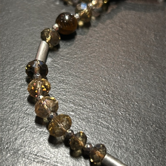 Loft Silver Tone 3 Strand Beaded Necklace - Picture 7 of 8